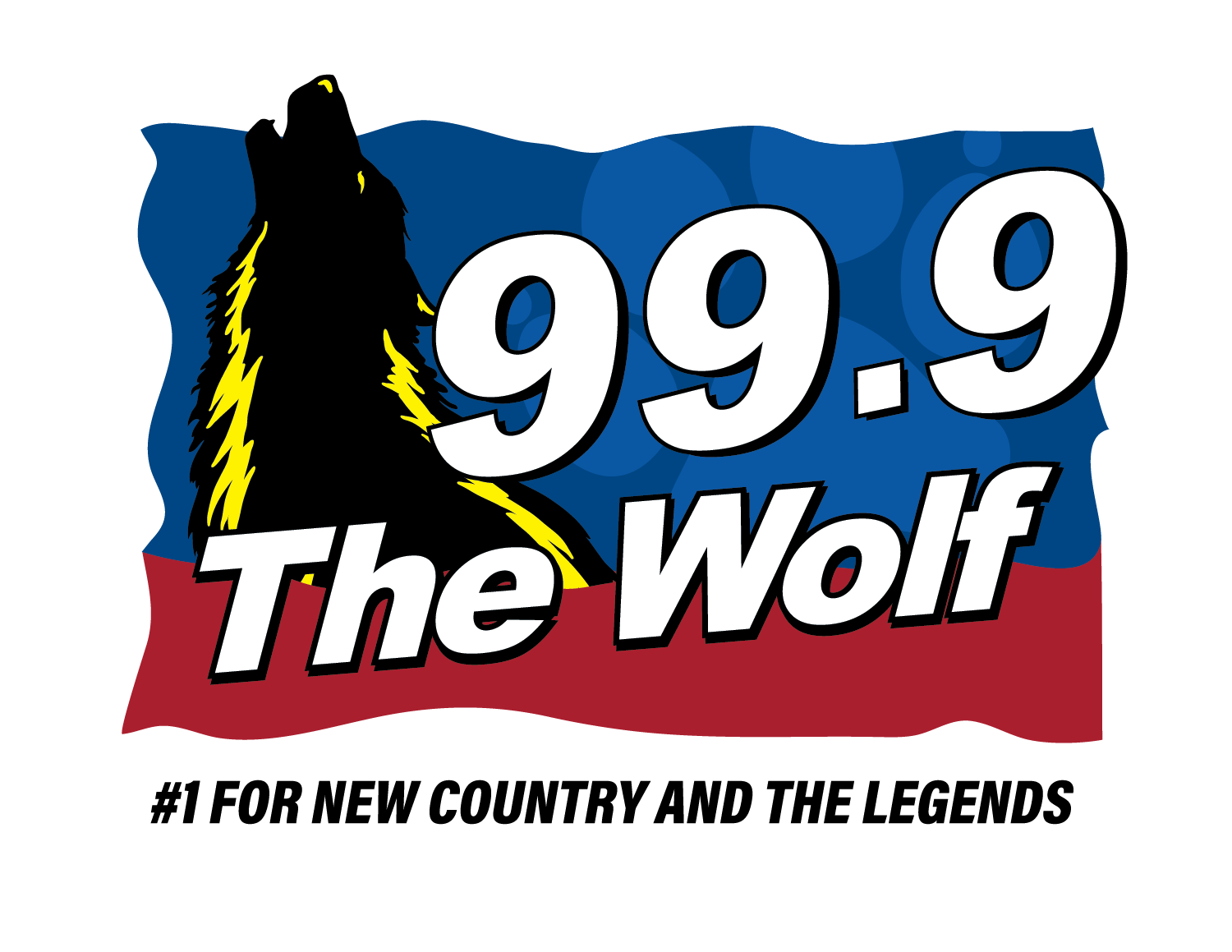 The Wolf 99.9 logo