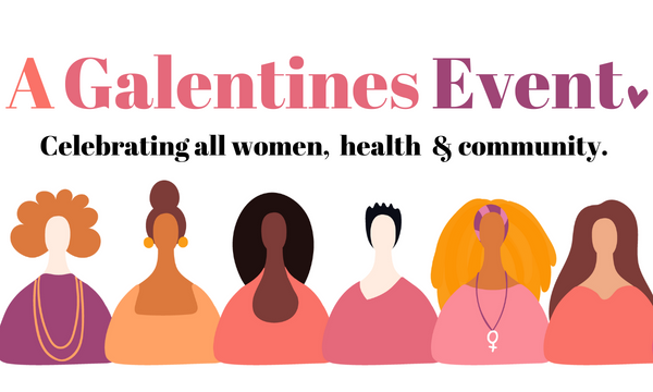 Galentines Day illustration showing a group of diverse women