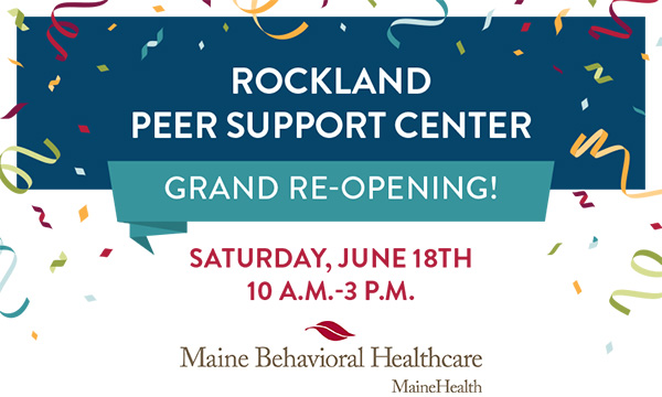 rockland peer support center grand re-opening: saturday, june 18, 10am-3pm